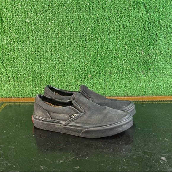 Vans Off The Wall Black Slip On Shoes Preschool Boys Size 2Y - Picture 3 of 6